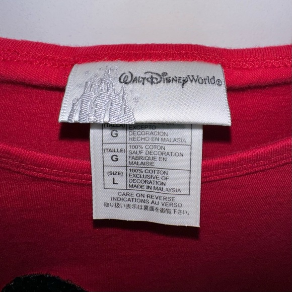 Disney Work Women's Large Sequin Christmas Mickey Shirt - Picture 3 of 6